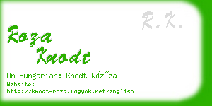 roza knodt business card